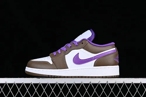 All categories Air Jordan Jordan series basketball shoes Air Jordan 1 Low G version pure original Air Jordan 1 Low "Palomino" AJ1 Joe 1 Mocha Purple Low-top cultural basketball shoes 553560-215